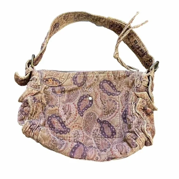 GAP | Bags | Gap Jeans Corduroy Shoulder Bag Pink Paisley